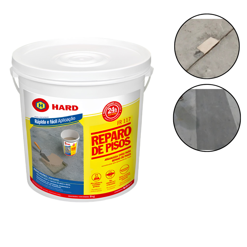 Reparo de Pisos Alta Resistência 8kg Massa Para Concreto Restauração de Fissuras e Trincas Industria