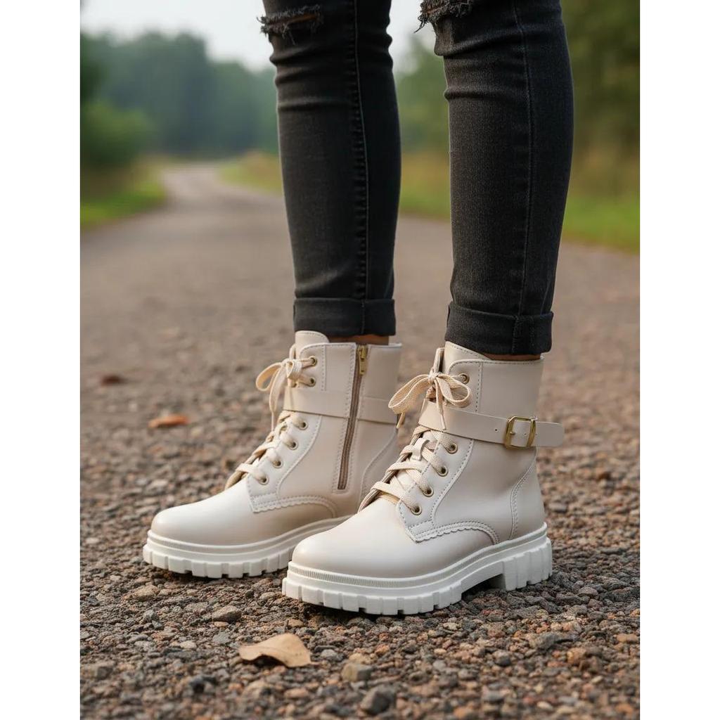 Bota Coturno Tendência Tratorado Feminino