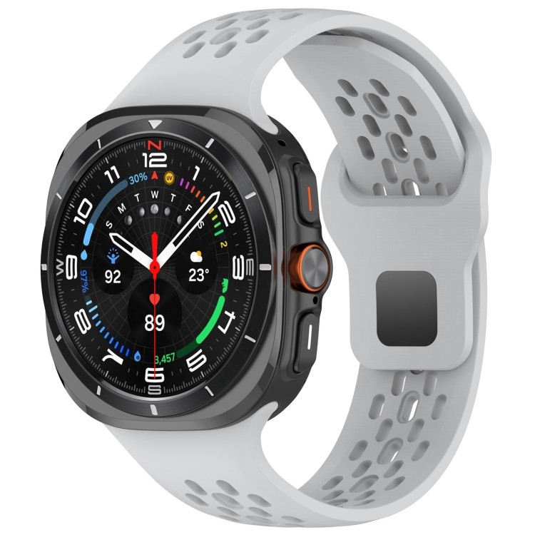 Venda Direta Da Fábrica Para Samsung Galaxy Watch Ultra 47mm Buracos Estilo Fivela Quadrada Pulseira De Relógio De Silic