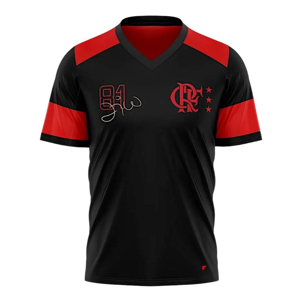 Camiseta Braziline Flamengo Nova Zico Retrô Masculina