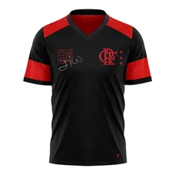 Camiseta Braziline Flamengo Nova Zico Retrô Masculina