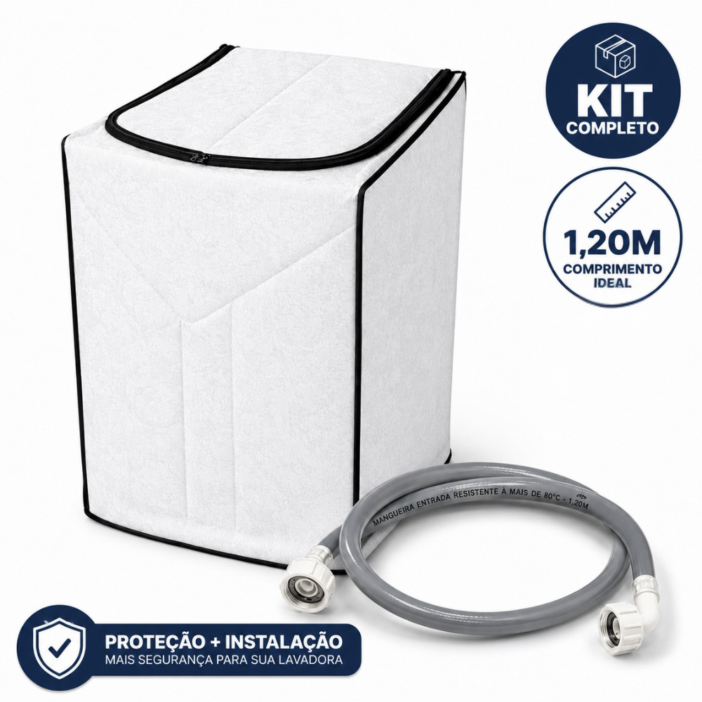 Kit Capa Máquina Lavar Electrolux 14kg E Mangueira