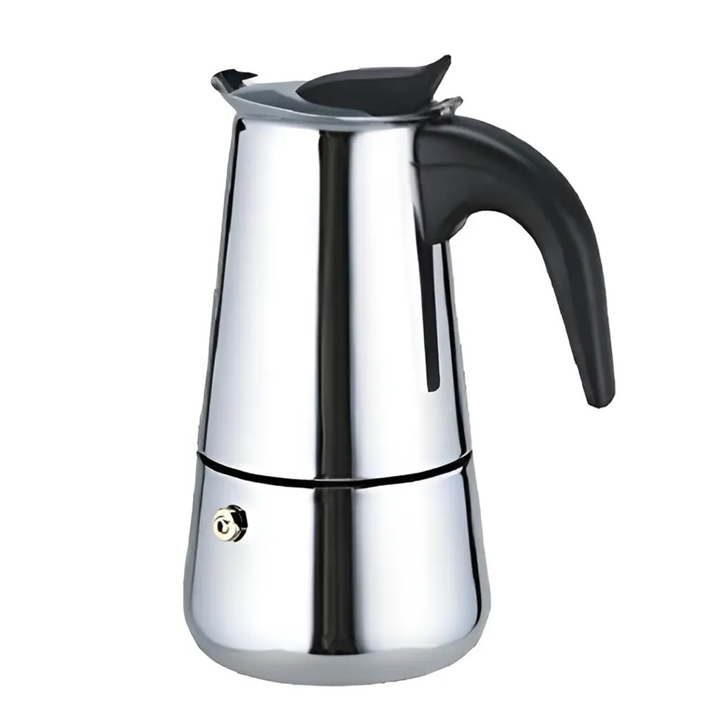 Cafeteira Italiana 6 Xícaras Ou 300ml Aço Inox Cafe Brunch Lanche
