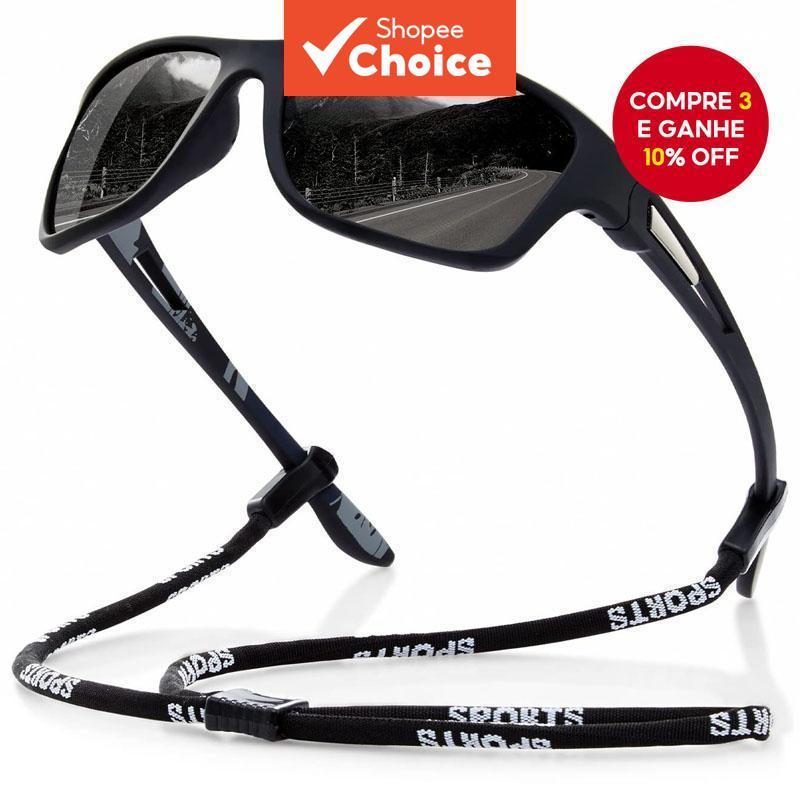 Óculos De Sol Polarizados Para Pesca UV400 | Esportivos Clássicos Ciclismo Com Cordão Homens E Mulheres