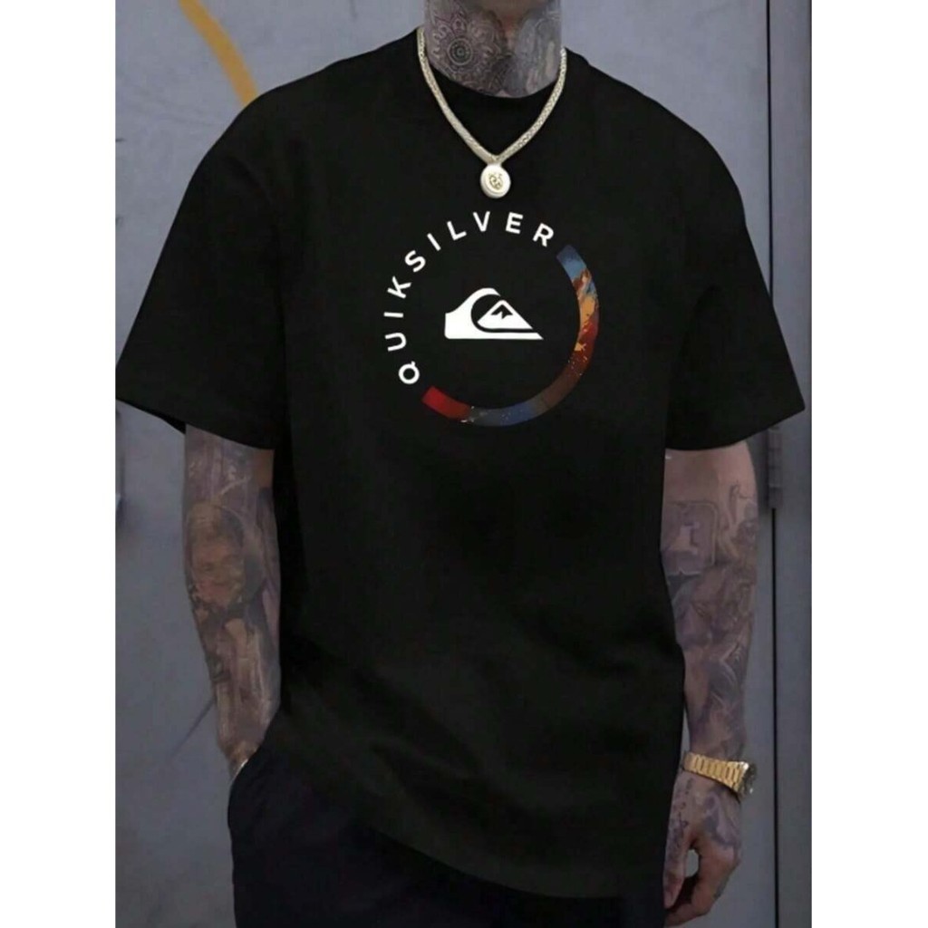 Camiseta Masculina QuikSilver Retro Lançamento Camisa Básica 100% Algodão blusa confortavel tendencia