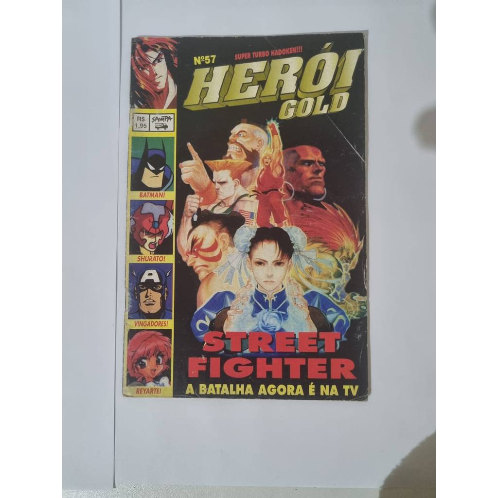 Revista Heroi Gold 57 Street Fighter Original Usada