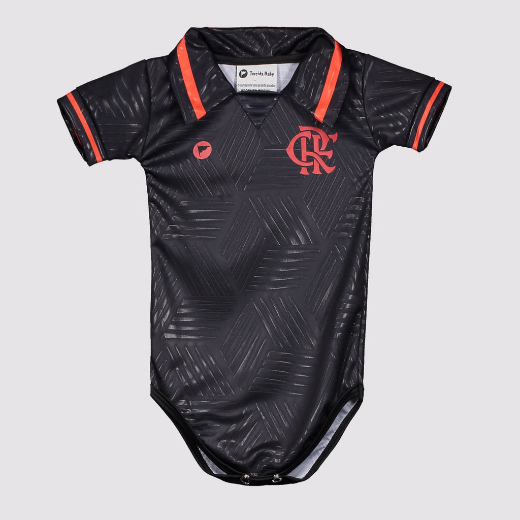 Body Flamengo Premium Preto e Vermelho