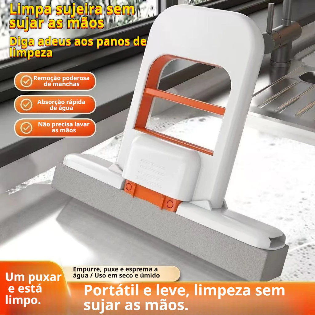 Mini Mop Dobrável de PVA para Mesa e Uso Interno com Esponja Absorvente para Limpeza Úmida e Seca — imagem 1