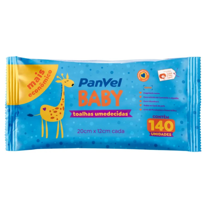 Lenços Umedecidos Panvel Baby 140 Unidades em Oferta na Shopee