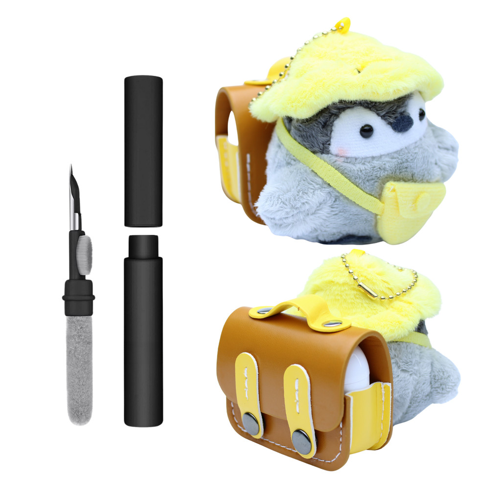 Kit Limpador para Fones e Capa Protetora Nerdcase para AirPods Pro 3, Pinguim Av