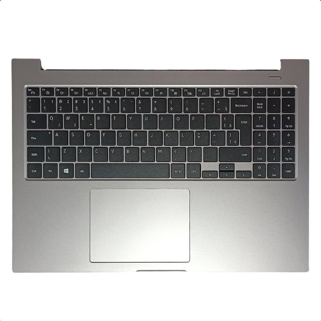 Teclado Base Carcaça Samsung Np550xcj Cinza Ba98-02233a Original