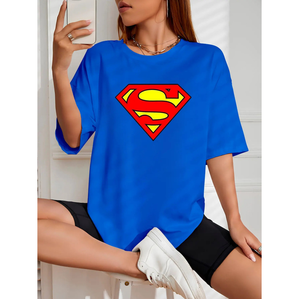 Camiseta Feminina Camisa Superman Algodão Premium Casual
