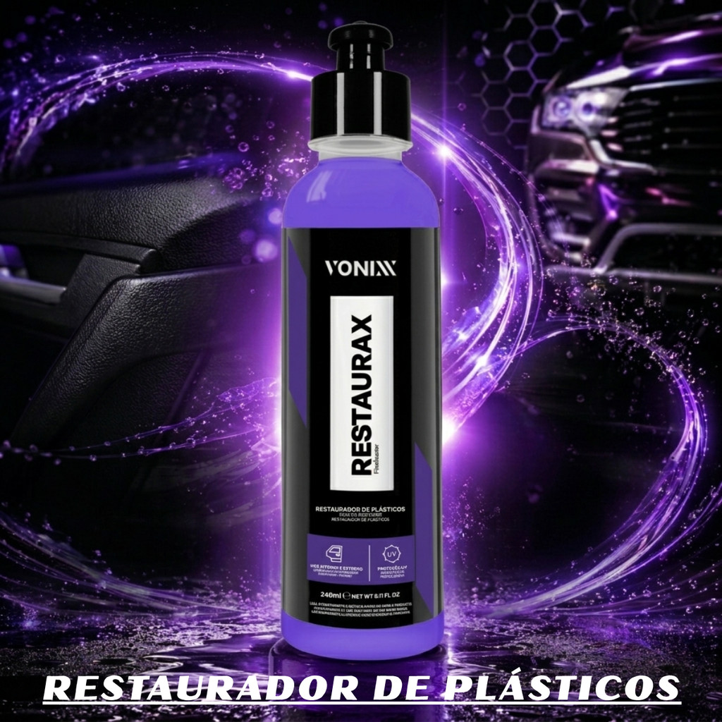 Restaurax Vonixx 240ml - Renova e Restaura Superfícies Plásticas