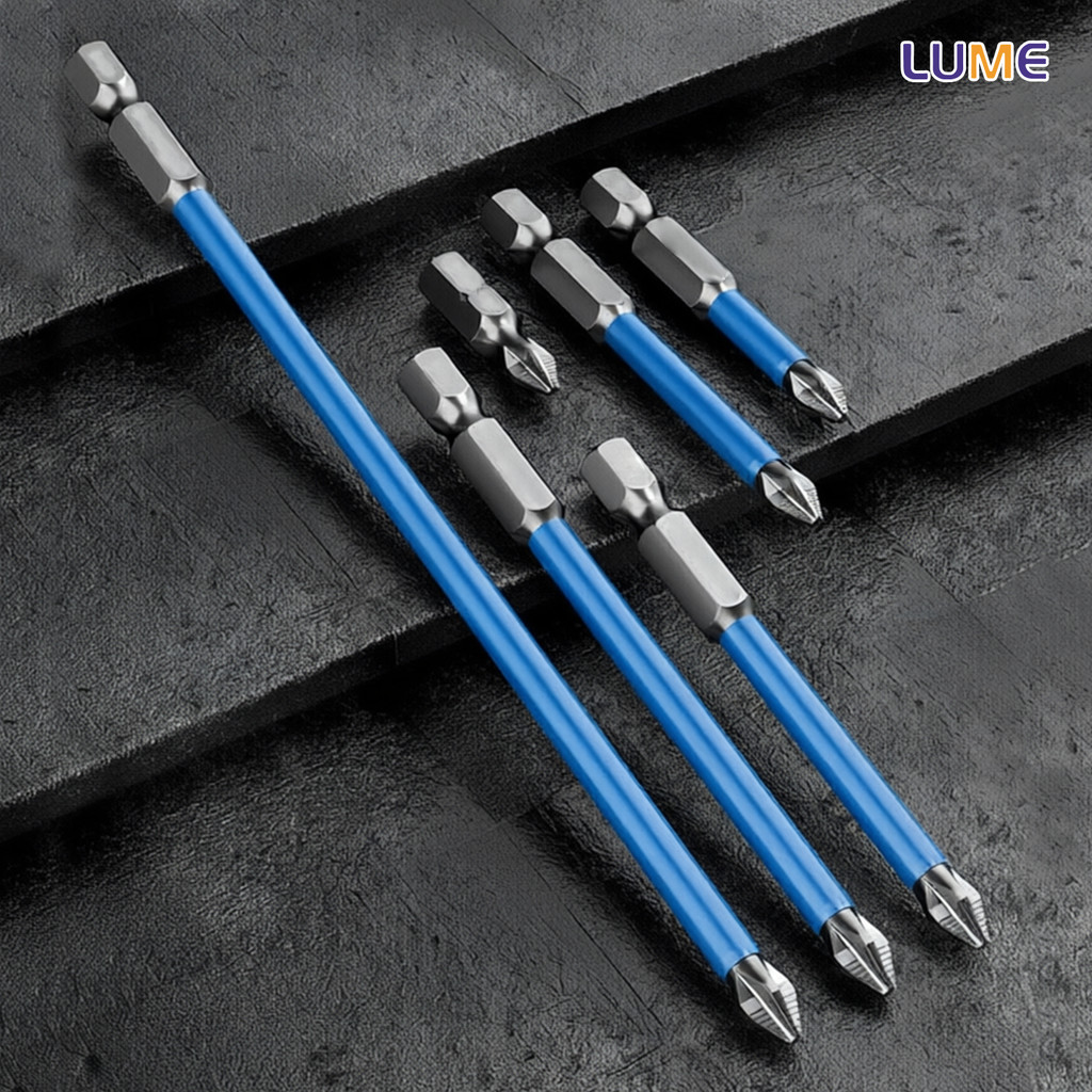 Kit Bits PH2 Magnético Impacto 6 ou 7 Peças para Parafusadeira Fixação Firme Antiderrapante