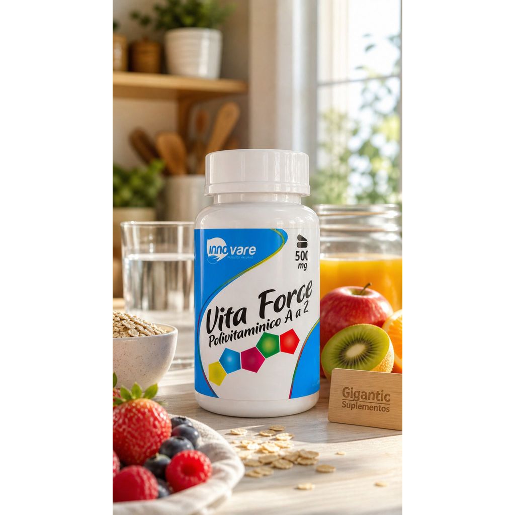 Inovare Vita Force Polivitamínico A a Z 500mg 60 Cápsulas Vitaminas e Minerais Essenciais
