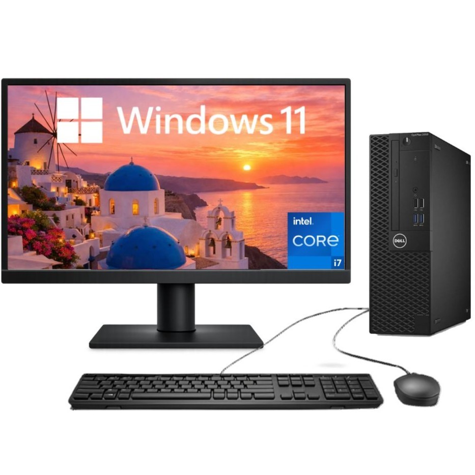 Desktop + Monitor Dell Optiplex 3050 Intel Core i7 Windows 11 PRO Original