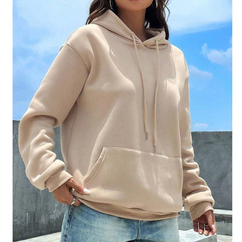 Moletom Feminino Canguru Com Capuz Liso Blusa de Frio Casaco Blusao Inverno Premium Moletom Promoção
