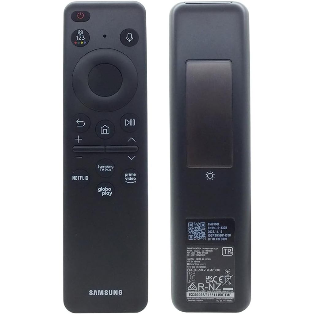 Controle Remoto Smart TV Solarcell para TV Compatível com Samsung UN43CU8000 Com