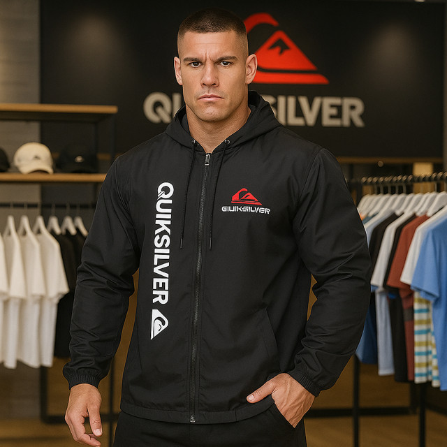 Blusa De Frio Corta Vento Ziper Esportiva Agasalho Estiloso Unissex 100% poliéster Premium com Capuz Bolsos Laterais