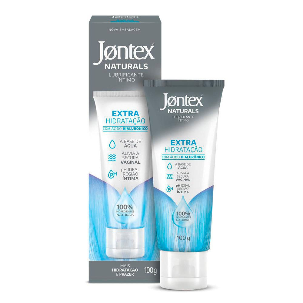 Gel Lubrificante Íntimo Jontex Naturals Extra Hidratação 100% Natural Ácido Hialurônico 100g