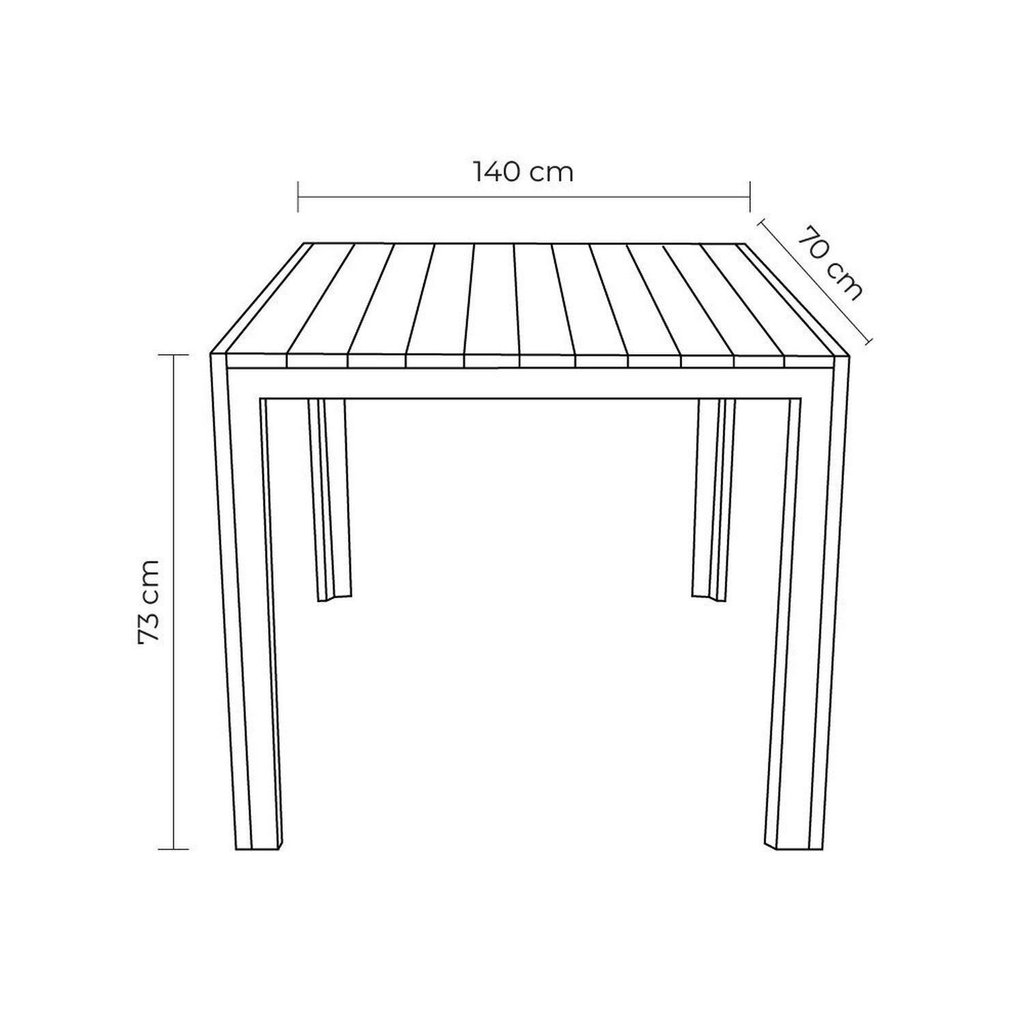 Mesa para Jardim de Alumínio Grumari