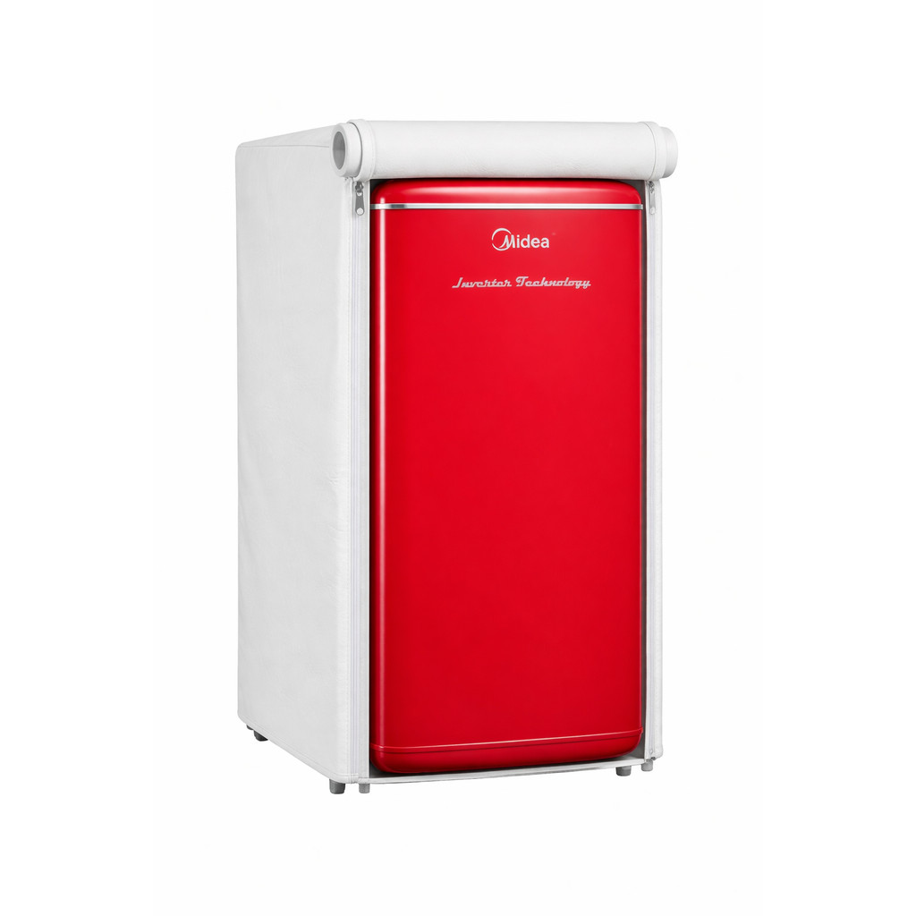 Capa Para Frigobar Midea Retro Inverter 93L - Corino Branco