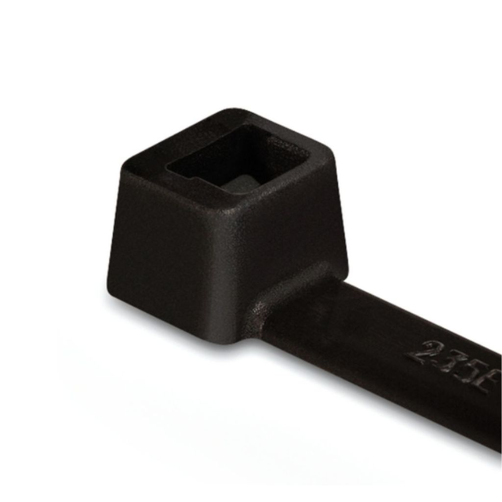 ABRACADEIRA 300X4.7MM PRETA PLASTICO SERRILHA INTERNA C/ 100UN HELLERMANN