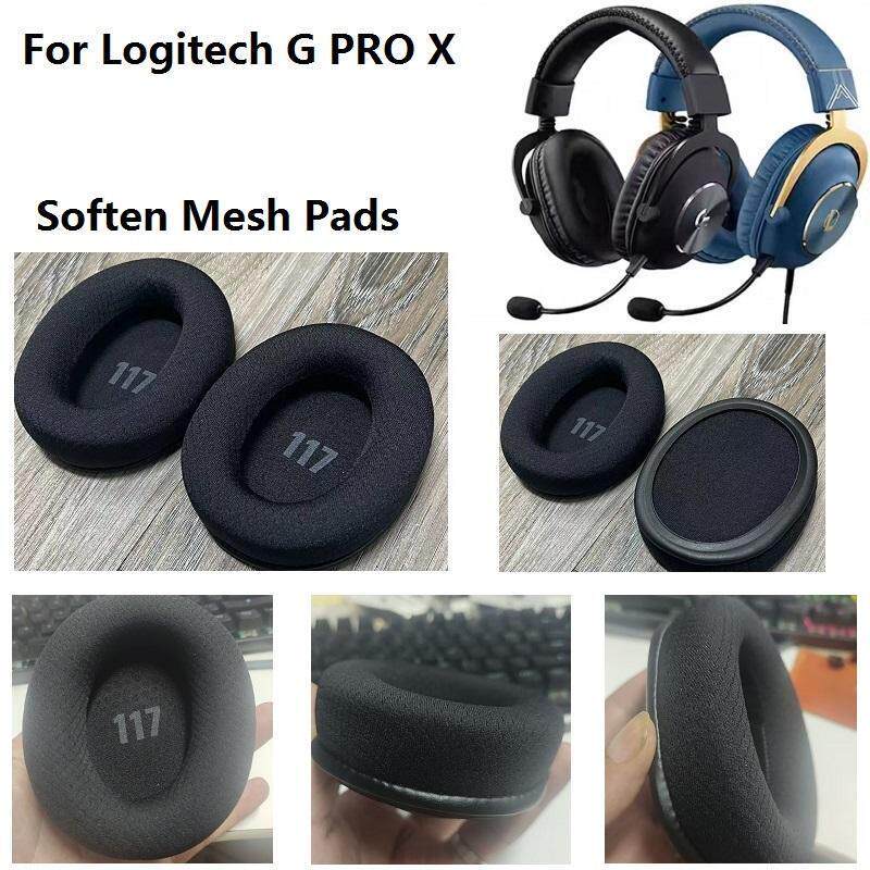 Atualizar Protetores de Orelha de Malha Super Macios Espessados Adequados Logitech Logitech G Pro X Headset Game He