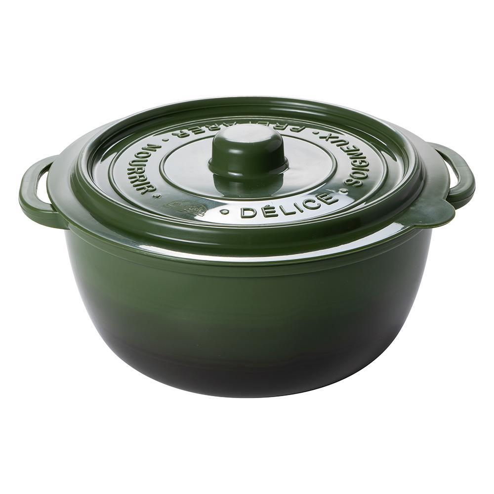 Pote Panelinha Hermética Supreme Verde 950 ml Mini Caçarola Ramekin Plástico Redondo Plasútil