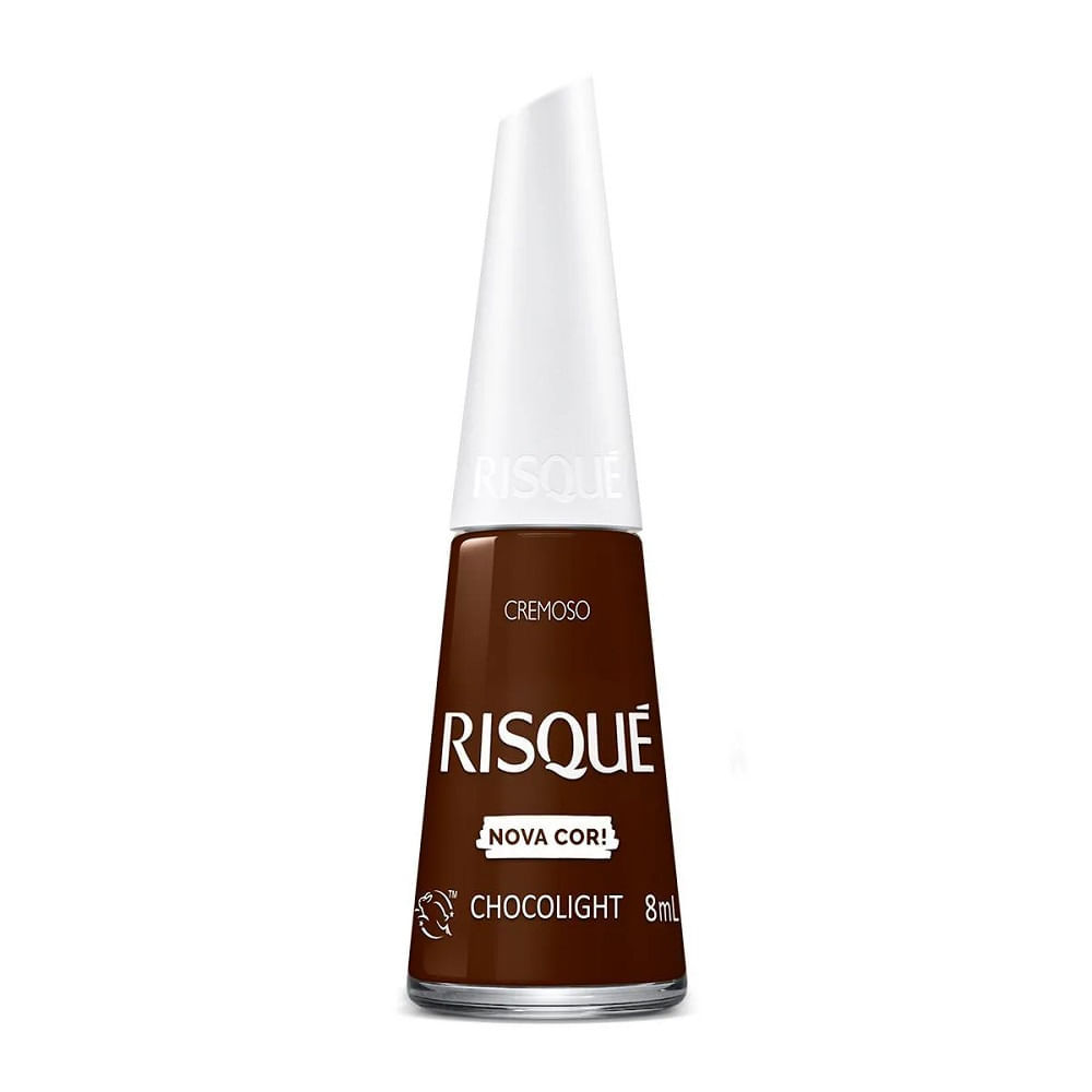Esmalte Marrom Risqué Chocolight Cremoso 8ml em Oferta na Shopee