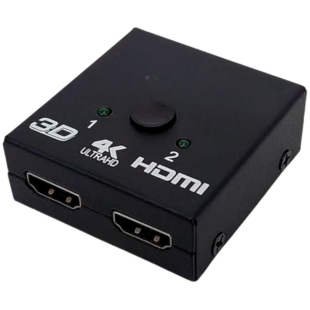 Chaveador HDMI Switch 2 em 1 Bi Direcional 4K Ultra HD