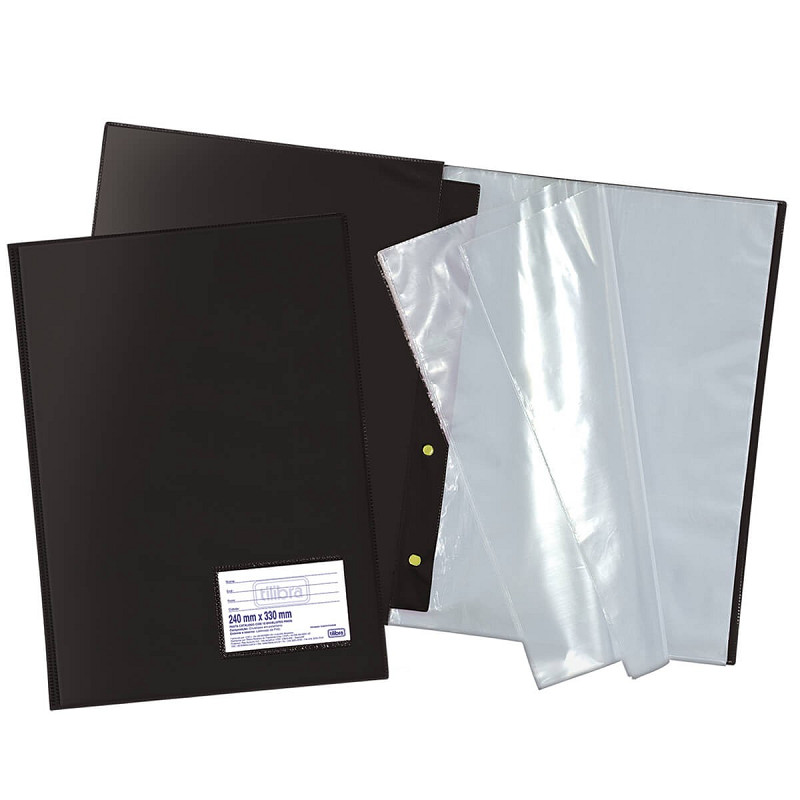 PASTA CATÁLOGO PRETA COM 50 ENVELOPES - TILIBRA