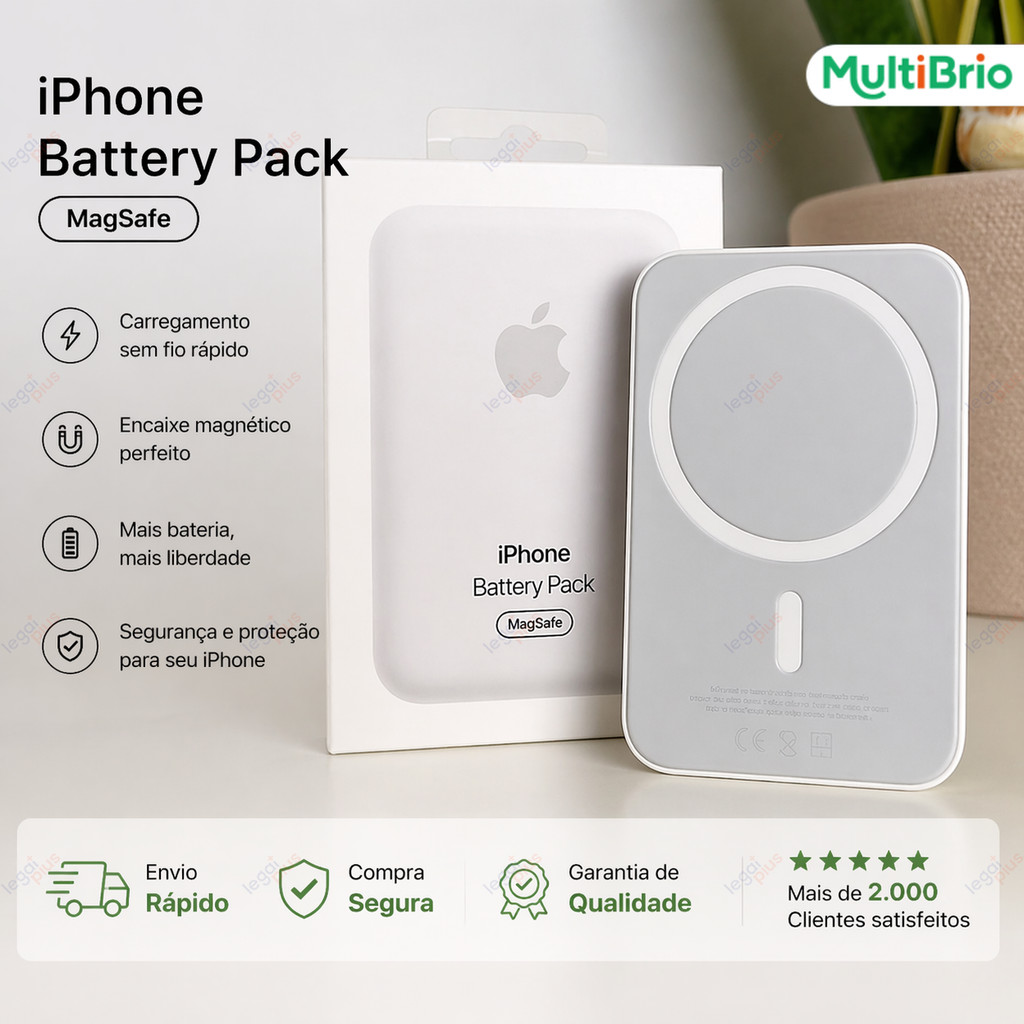 Carregador portátil de indução MagSafe Apple para iPhone Bateria sem fio com capacidade de 3000mAh5000mAh10000mAh