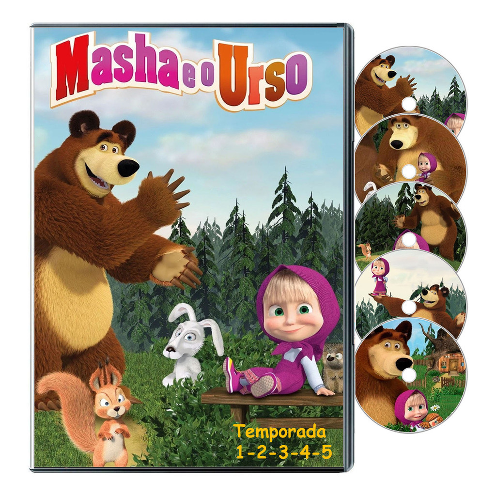 Dvd Masha E O Urso Coleção 6 Dvd