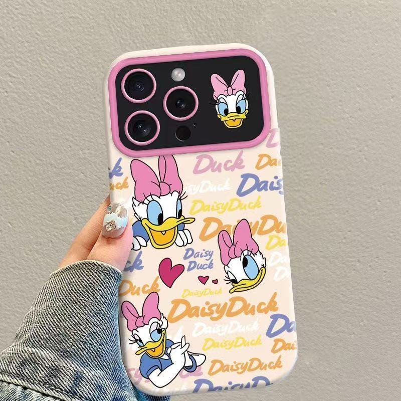 Detalhes do Para IPhone 17 16 15 14 PLUS 13 12 11 Pro MAX X XS XR 7 8 Dos Desenhos Animados Bonito Pato Donald Mickey Mouse Janela P