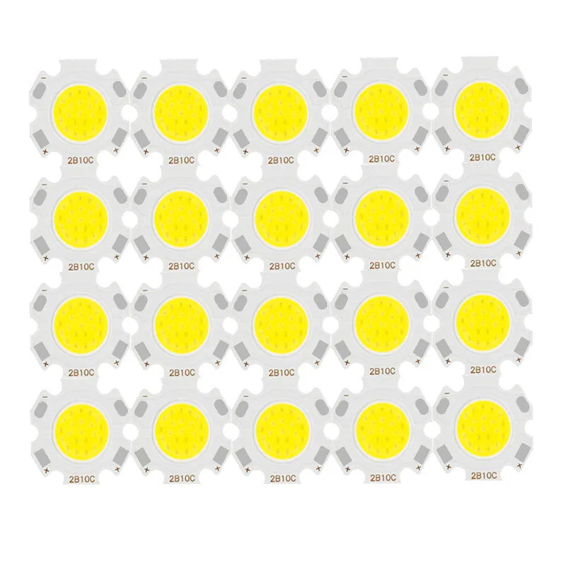 20 Pçs Por Lote De Alta Potência LED COB Lâmpada 20mm 3W 5 7 10 Uso 250mA Fonte Chip Luz SpotLight Downlight Lâmpadas
