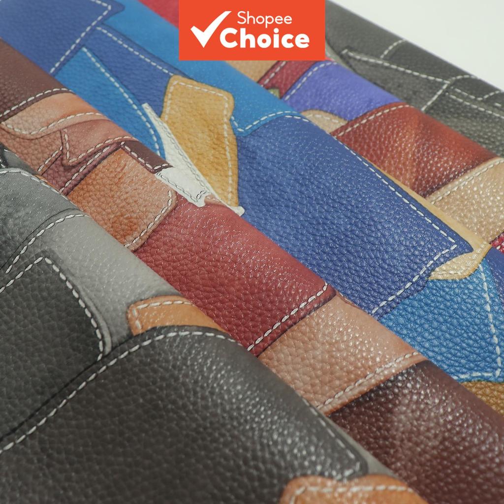 Folhas De Couro Multicoloridas Patchwork Kit De Reparo De Borda Bege Para Bolsa 0.7mm Pano Macio 30x68cm Artesanato Faça