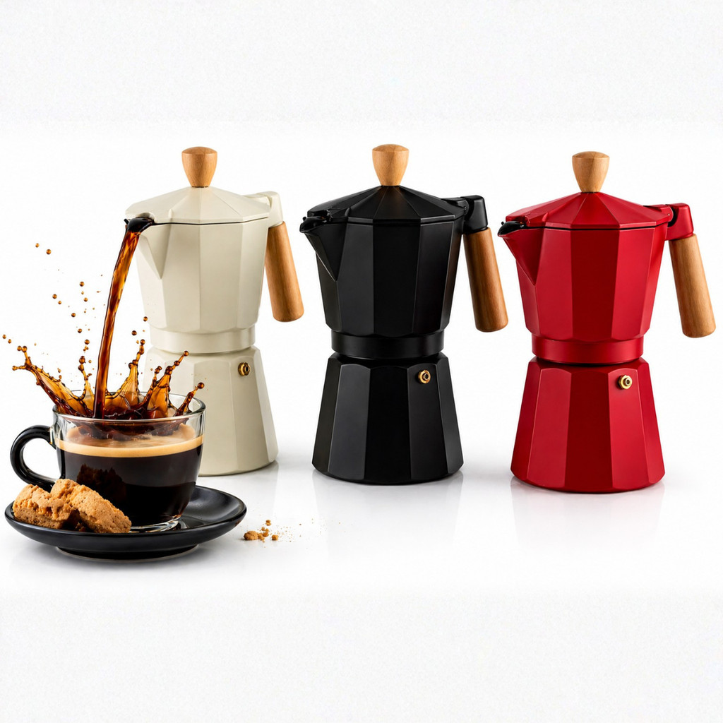 Imagem Cafeteira Italiana Moderna Expresso Para Fogão 350ml Café Prático Envio Aleatório