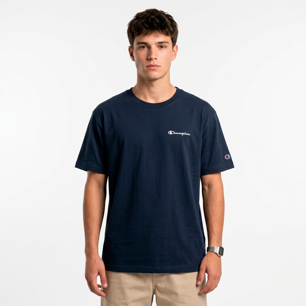 Camiseta Champion Ath Mini Script Logo Ink | Navy Blue