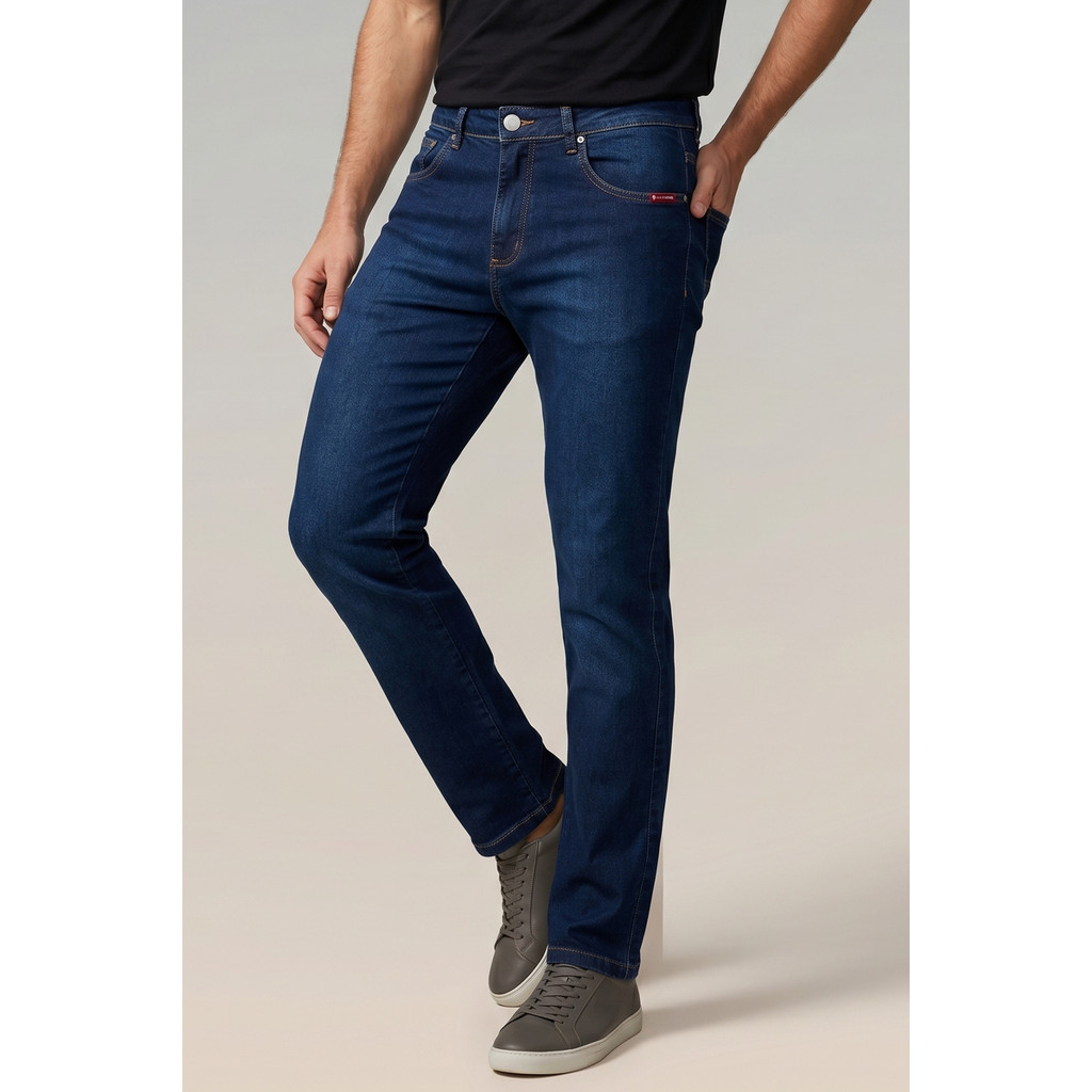 Calça Jeans Masculina Regular Básica Polo Wear Jeans Escuro