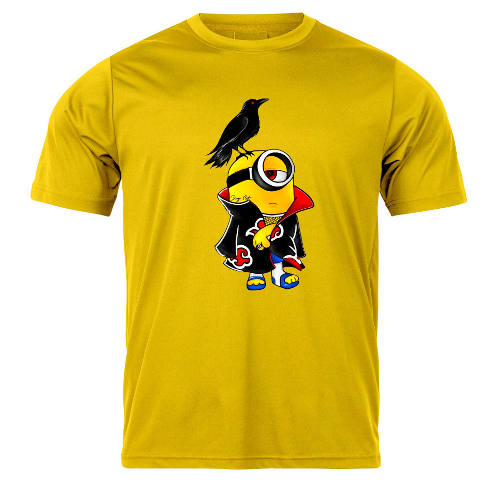 Camiseta infantil minion itachi akatsuki anime cartoon crossover style