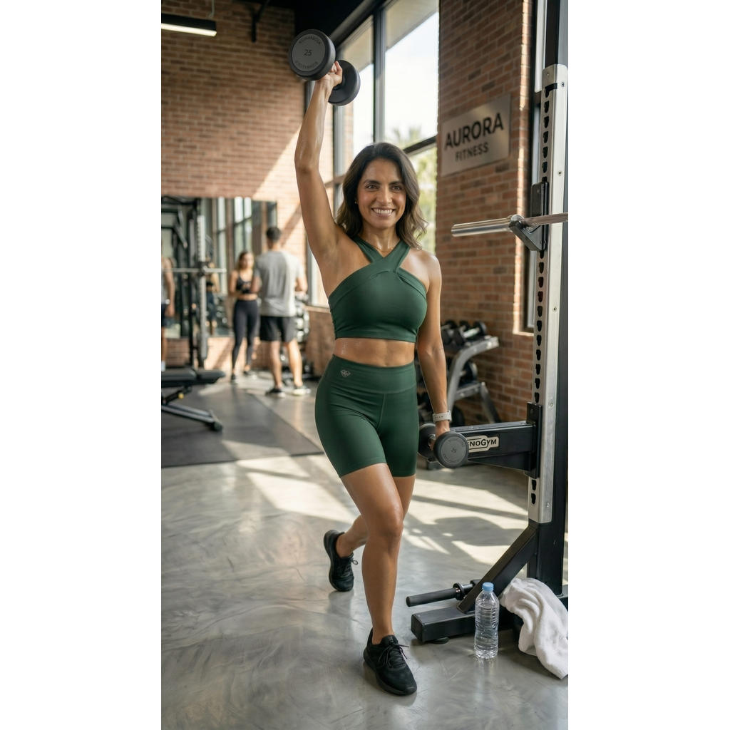 Conjunto Fitness Feminino Short + Top Alta Sustentação Cintura Alta Zero Transparência Academia