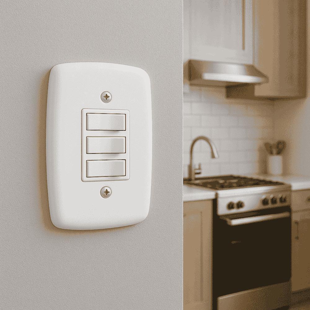 Interruptor 3 Teclas Branco com Placa Pluzie