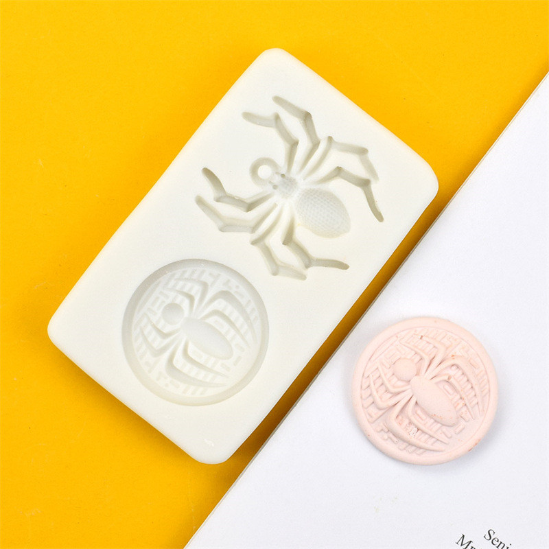 Molde de Silicone aranha Halloween Fondant bolo decoração suprimentos de cozimento DIY molde de doces de Chocolate