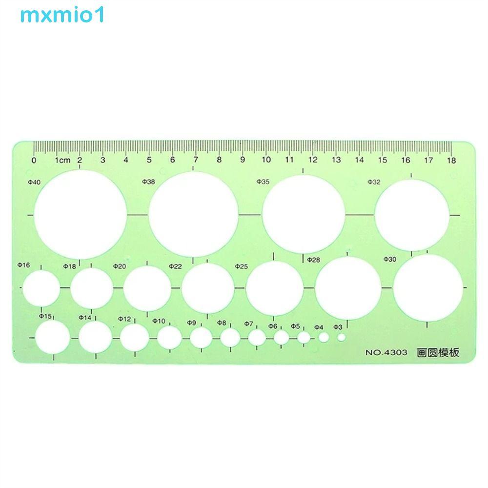 MXMIO1 Régua De Desenho Círculos Estêncil Transparente Material De Escritório Geométrica Oval Em Vários Formatos