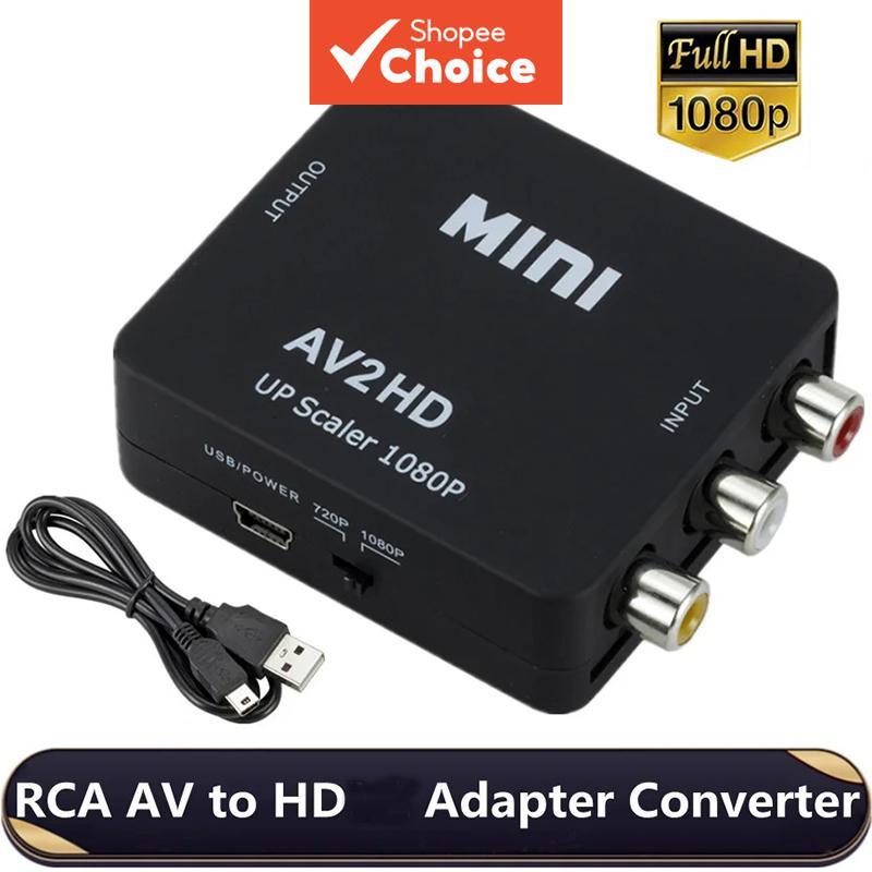 Conversor RCA AV Para HDMI 1080P HD Video Box Suporta NTSC PAL Adaptador De TV Sistema De Áudio Pro X