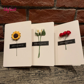 Greeting Card Blank Artificial Flower with Envelope – Unique Handmade Birthday Thanksgiving Mother’s Day Floral Pop-