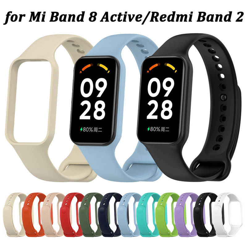 Pulseira Strap De Silicone Para Relógio Smartwatch Xiaomi Mi Band 8 Active/Redmi Band 2