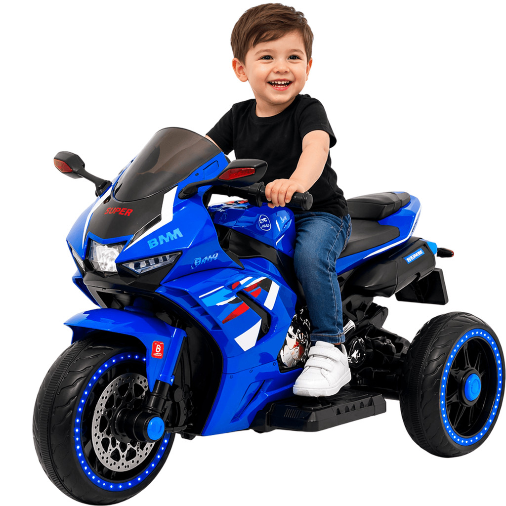 Moto Eletrica Infantil Biemme Sport Trike 12V Azul