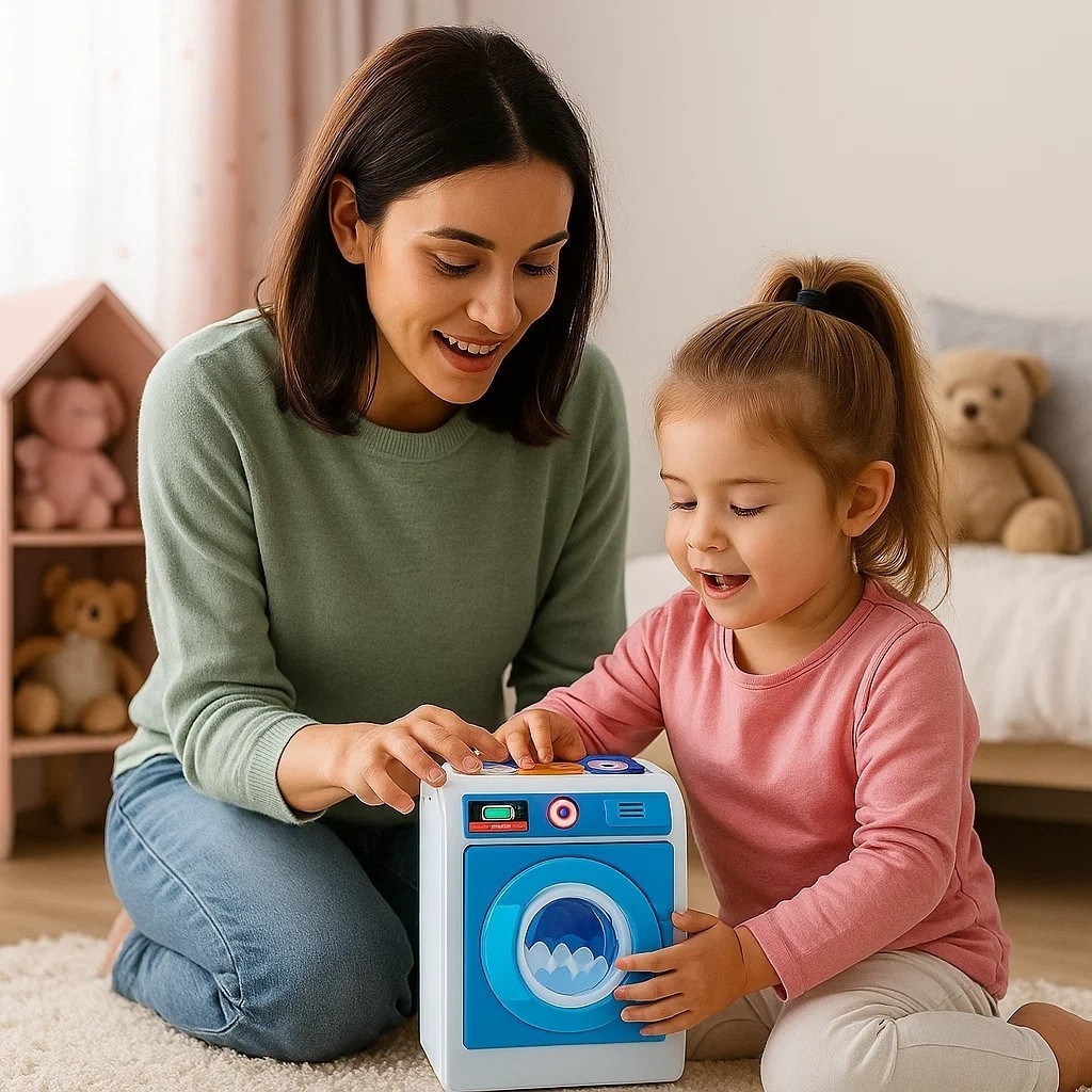 Brinquedo Máquina Lavar Roupa Boneca Casinha Secadora Infantil Interativa